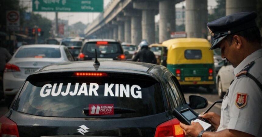 BiharNewsToday_Patna_caste sticker on vehicle fine
