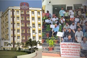 BiharNewsToday_AKU Employee Protest
