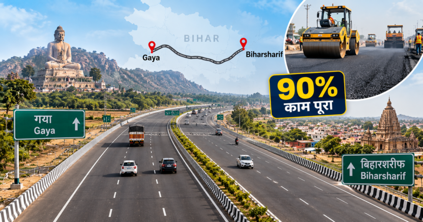 Gaya–Biharsharif Four-Lane: Travel from Gaya to Biharsharif to become easier; 90% of the work is complete—find out when the road will be ready.