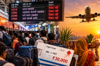 Traveling to Bihar for Chhath is expensive; no train tickets available! Flight fares have soared to ₹30,000.