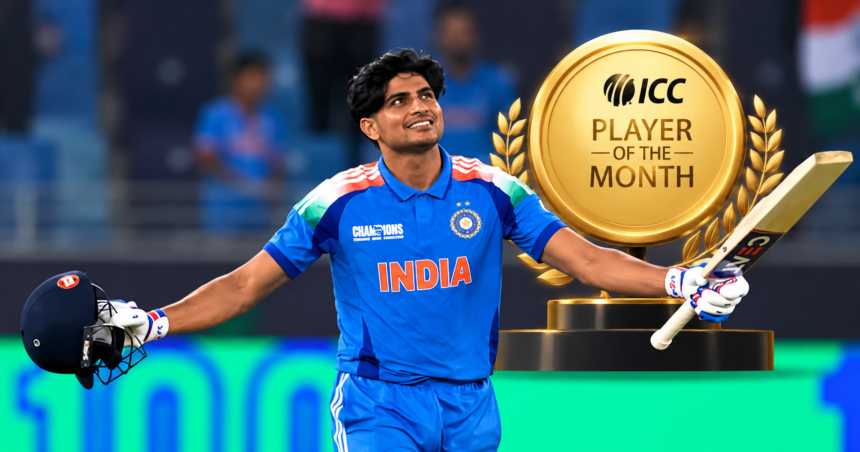 Shubman Gill creates history, winning the ICC Player of the Month award for the fifth time; becomes the first player to achieve this feat.