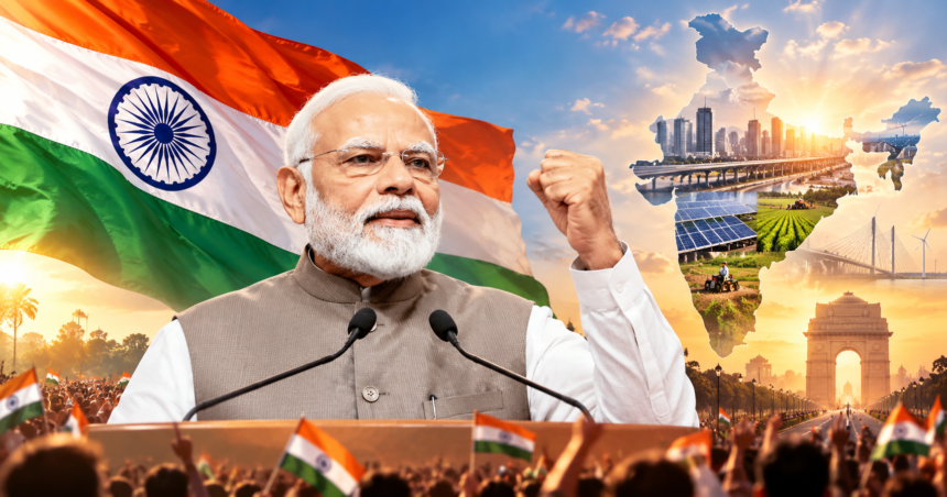 Upon completing 25 years of service, PM Modi said, "I will neither tire nor stop until I make India developed," and expressed gratitude to the public.